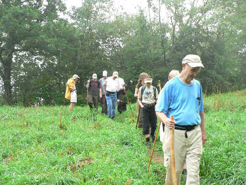 Starting the trek back down to Wayah Crest Picnic Area.