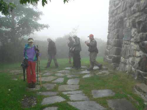 Leaving the Wayah tower and headed back to Sawmill Gap.