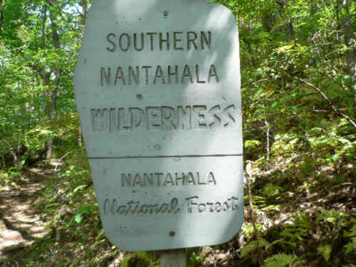 Much of today's hike was in the Nantahala Wilderness Area.