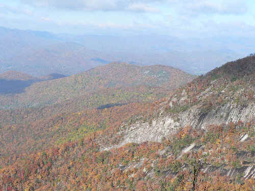 Hiking between Jones Knob and Whiterock Mountain, we get this nice view.