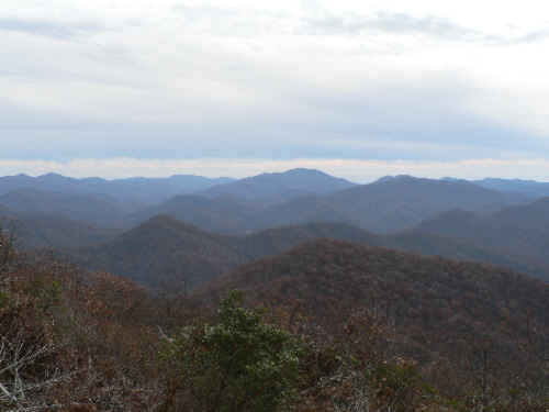 View one from the summit of Siler Bald.
