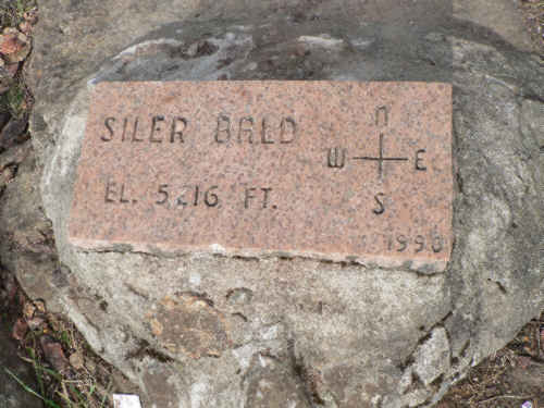 The marker at the summit.