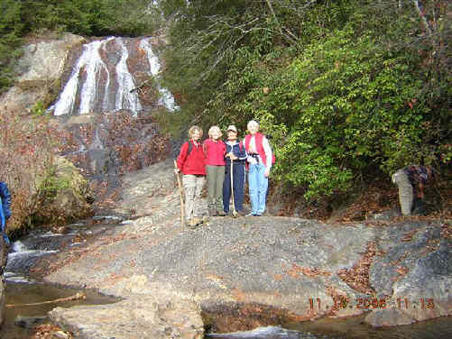Beautiful Dicks Creek Falls empties into the Chattooga River.