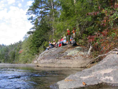 Great lunch spot on the Chattooga River!