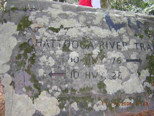Chattooga River Trail marker.