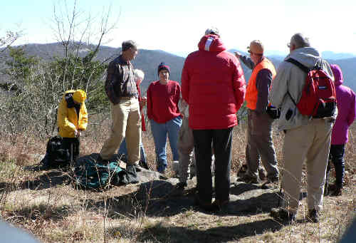 We arrive at Wolf Laurel Top and lunchtime!