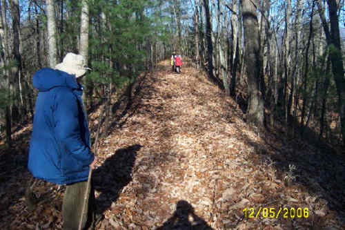 Walking the ridges.