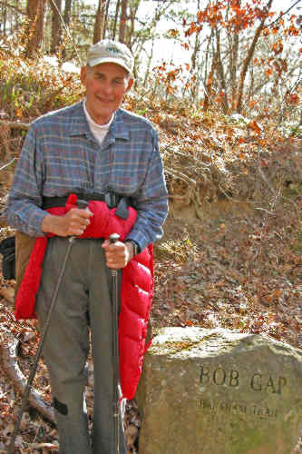 The famous Bob Thompson stands at Bob Gap!
