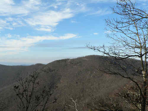 A nice view looking from Wildcat Mountain over to Cow Rock Mtn.