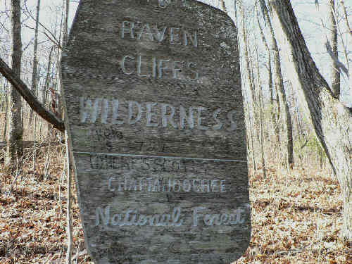 Much of today's hike was in the Raven Cliffs Wilderness