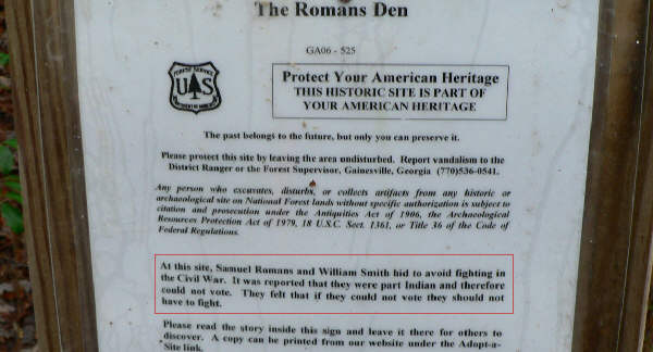 Each historical site is marked with an information sign.