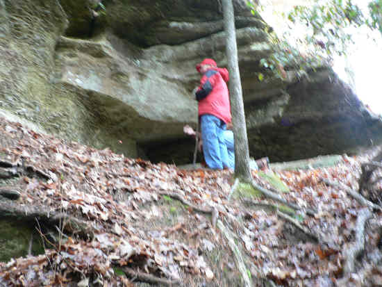 Just above the Den, there are some rock ledges that Roman and Smith used sit on and keep watch and occasionally entertain friends.