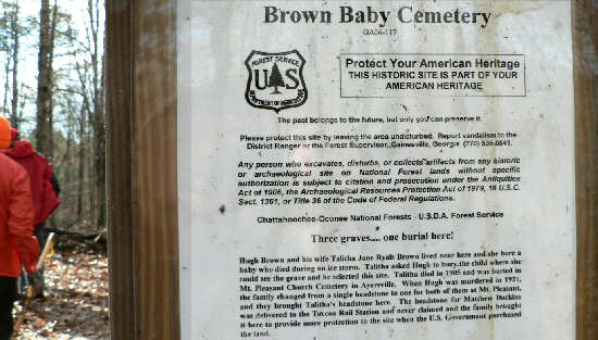 One of the other nearby sites is the Brown Baby Cemetery.