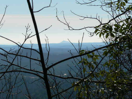 Here, we can see all the way to Currahee Mountain near Toccoa, GA. "Currahee" is a Cherokee name for "stands alone".