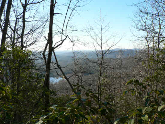 Here, we get our first view of Lake Toccoa at Camp Rainey Mountain.
