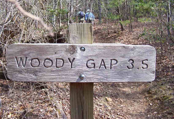 This is the sign at Gooch Gap as we head back to Woody Gap.