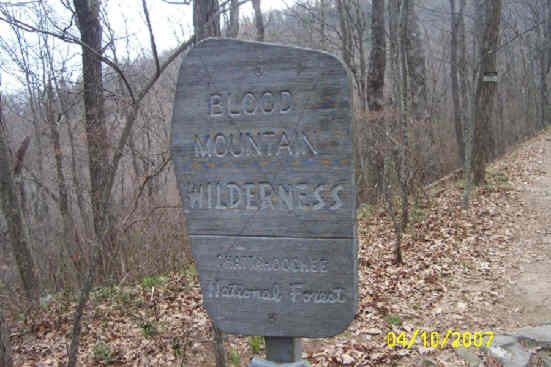You are entering the Blood Mountain Wilderness.