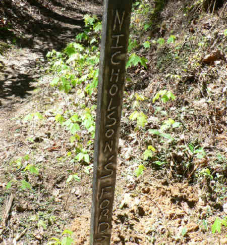 New marker at Nicholson's Ford.