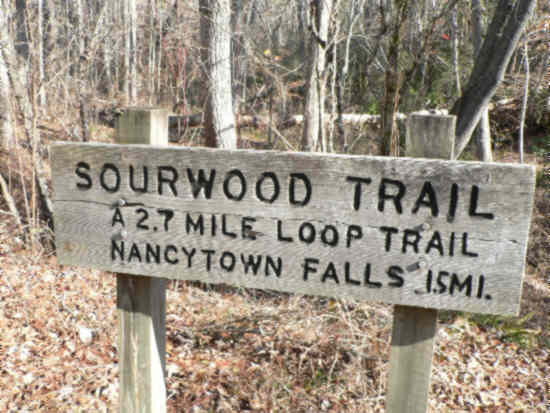 After finishing the Lake Russell Loop, we head over to the Sourwood Trail.