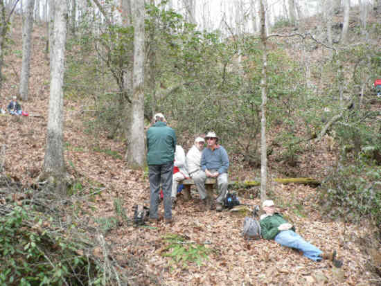 We have a "relaxing" lunch just below Nancytown Waterfalls.