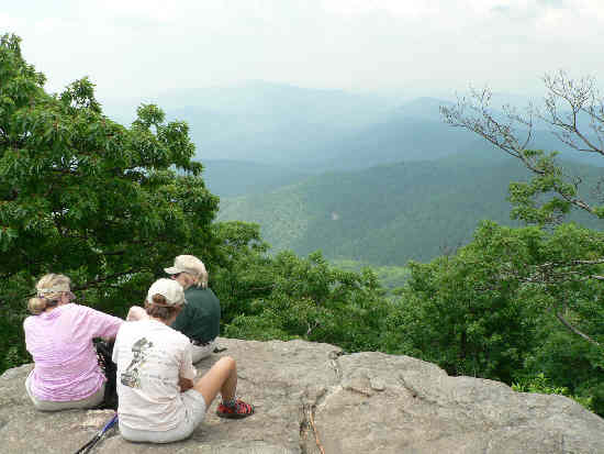 Lunchtime at the summit of Blood Mountain.