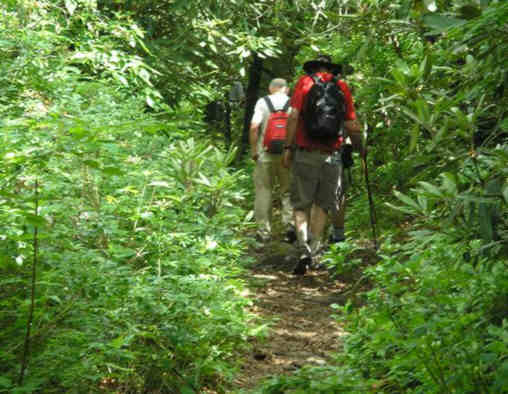 Headed back down the mountain.