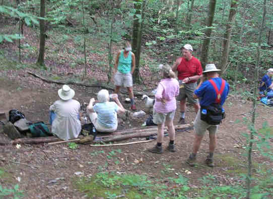 Lunchtime on the Coosa Backcountry Trail.