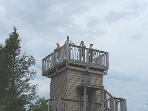 At "The Mountain", we enjoy the nice observation tower.