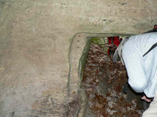 This is from inside the cave as we exit.