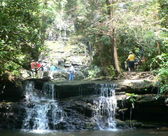 The view from below the falls.