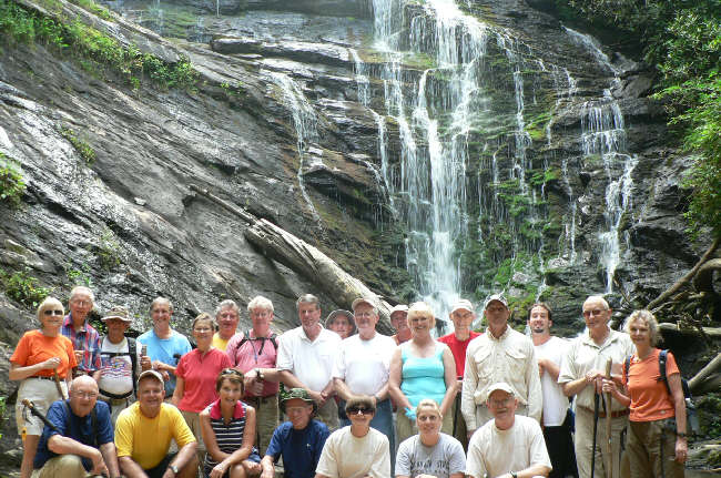 The OFHC gang from today's hike (l-r kneeling) Doug Russell, Dave Standard, Gerry Metzger, Joe Metzger, Donna Presley, Kimberly Wall, Tony Presley (l-r standing)Geri Whitaker, David Whitaker, Ken Adams, Dan Ross, Linda Johnson, Fred Marland, Steve Jordan, Chuck Crisp, Wayne Miller, Bob Presley, Pom Sinnock, Carole Raguckas, Bob Thompson, Joe Raguckas, Dustin DeHaven, Jack Jacobi, Carole Wintle .