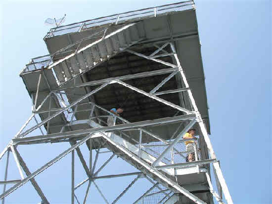 The fire tower at Albert Mountain.