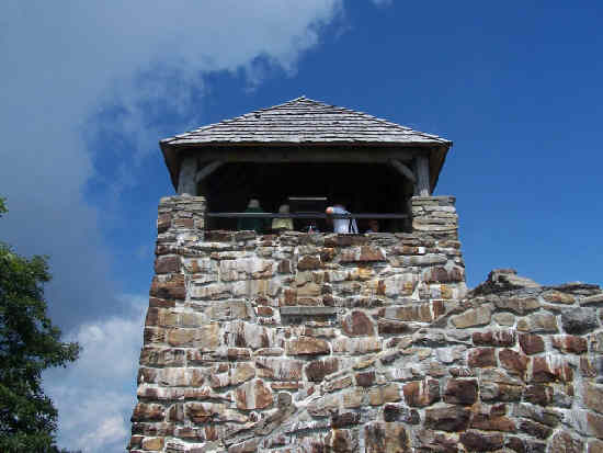 The old rock tower at Wayah Bald!