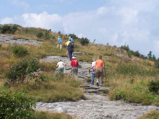 This portion of the trail is solid rock.
