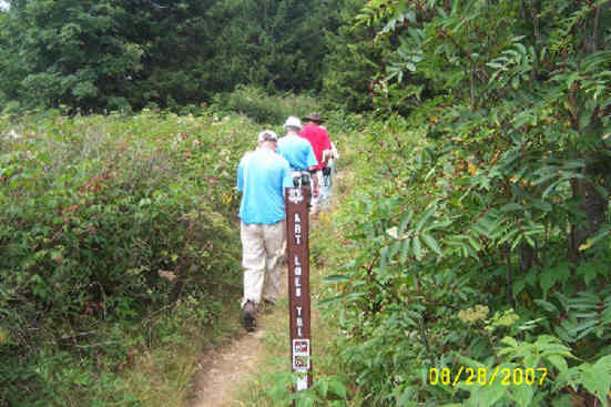 Now, we are heading up the Art Loeb Trail to Black Balsam Knob.