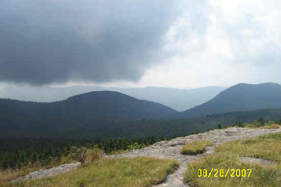 The clouds were gathering at the 6,214 ft. summit!