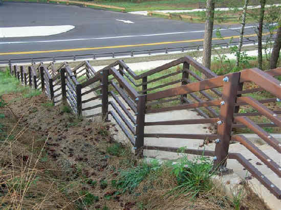 New trail access steps on the SC side of the river at Hwy. 76.