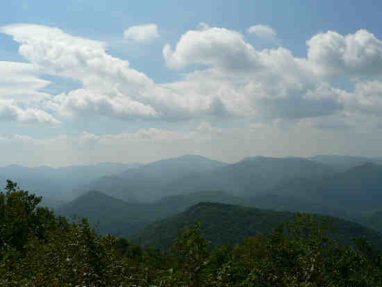 Spectacular Mountain Views in every direction from the summit of Siler Bald.