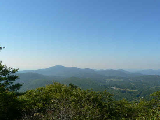 Approaching the summit of Scaly, we get this nice view over to Rabun Bald.