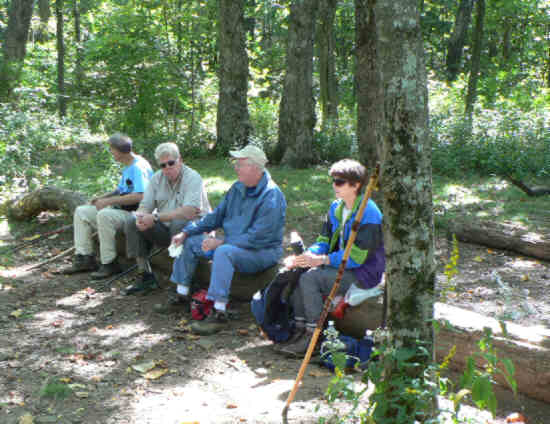 Taking a break at Bull Gap.