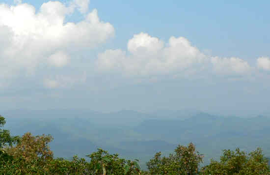 Hazy view from the summit.