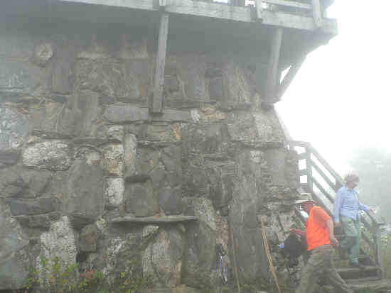 The summit of Rabun Bald was completely fogged in with no views today.