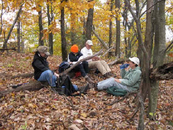 Lunchtime on Pinnacle Mountain.