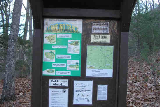 Infomation board near Jack's Gap.