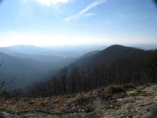 Morning haze in the mountains.