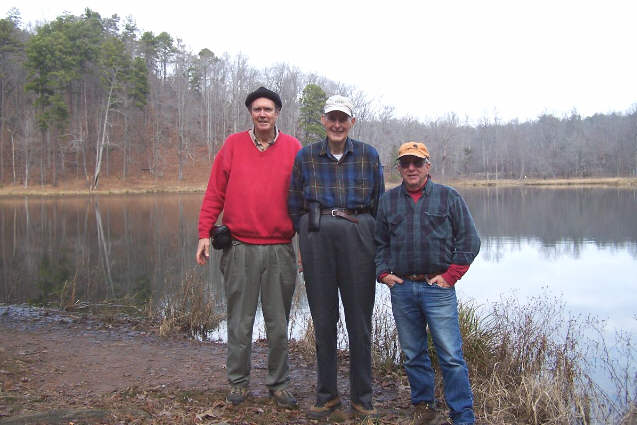 The OFHC gang for today's hike. (l-r front) Pom Sinnock, Bob Thompson, and Vic Robson.