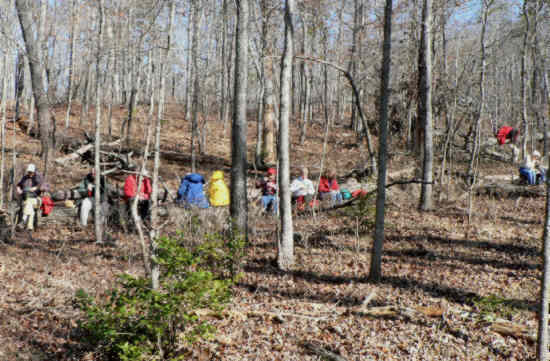 Lunchtime along the trail!