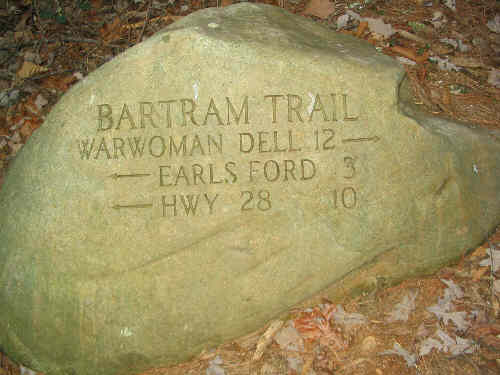 Trail marker near start.