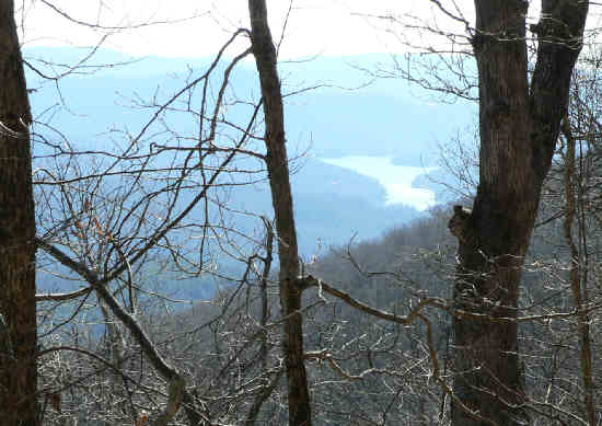 Here, we can see a portion of Lake Burton.