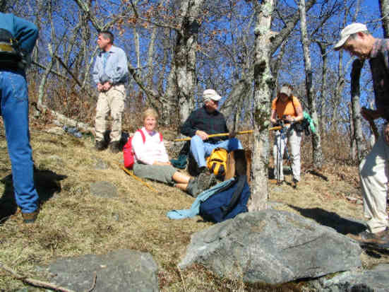 Taking a break at the overlook.